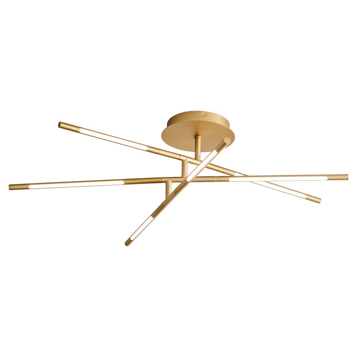 Oxygen 3-805-40 LED Ceiling Mount, Aged Brass