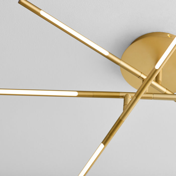 Oxygen 3-805-40 LED Ceiling Mount, Aged Brass