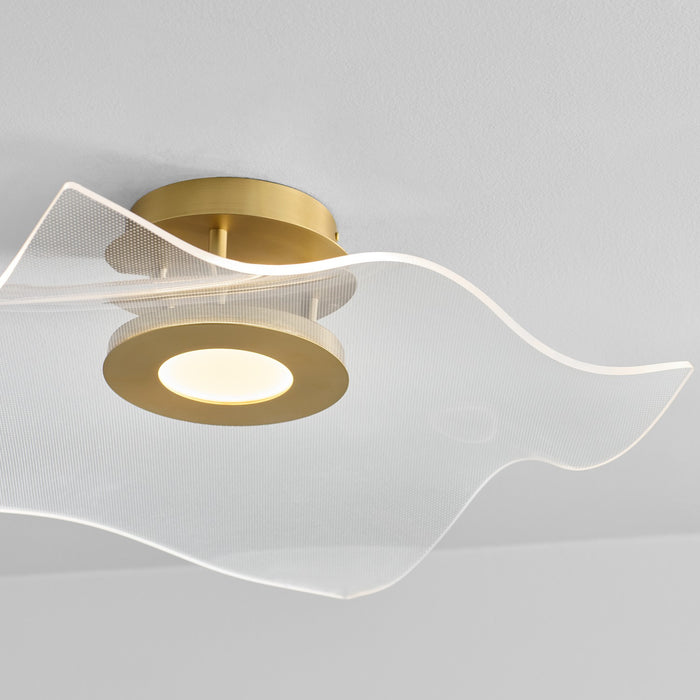 Oxygen 3-807-40 LED Ceiling Mount, Aged Brass