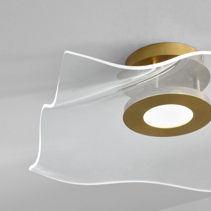 Oxygen 3-807-40 LED Ceiling Mount, Aged Brass