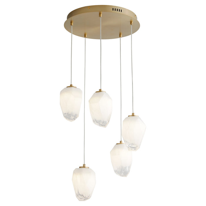 Oxygen 3-810-40 LED Pendant, Aged Brass