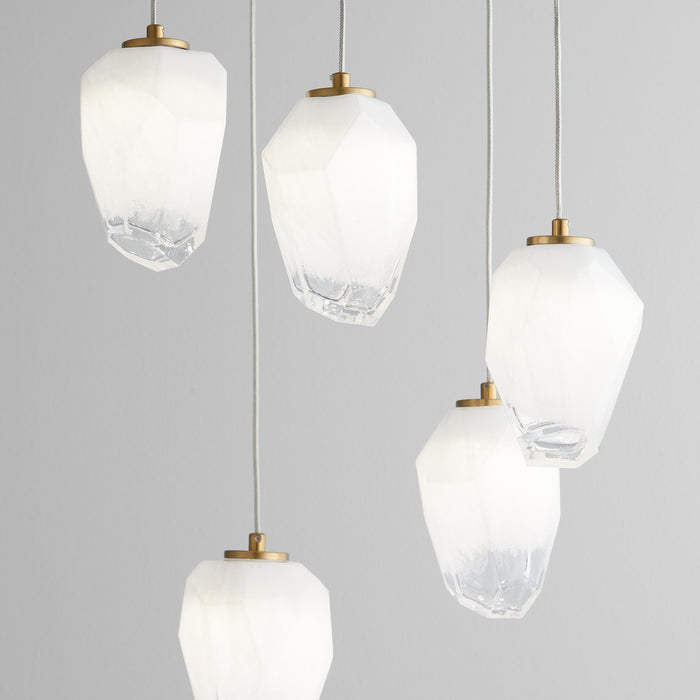 Oxygen 3-810-40 LED Pendant, Aged Brass
