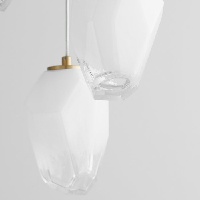 Oxygen 3-810-40 LED Pendant, Aged Brass