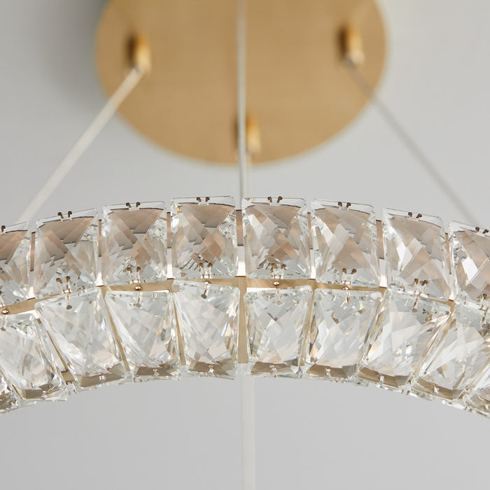 Oxygen 3-874-40 LED Pendant, Aged Brass