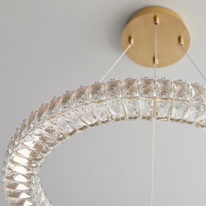 Oxygen 3-874-40 LED Pendant, Aged Brass