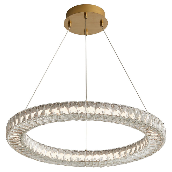 Oxygen 3-874-40 LED Pendant, Aged Brass