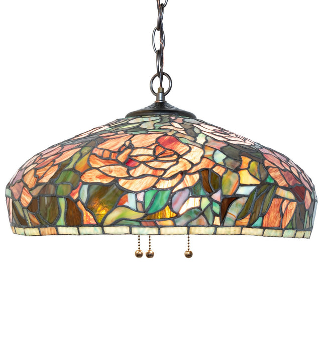 Meyda Tiffany 12752 Three Light Pendant, Mahogany Bronze