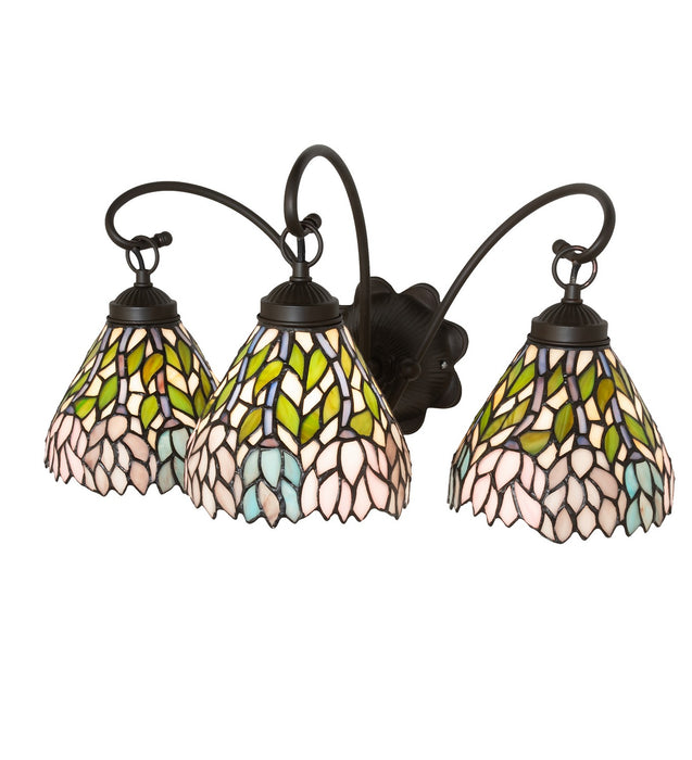 Meyda Tiffany 18723 Three Light Wall Sconce, Mahogany Bronze