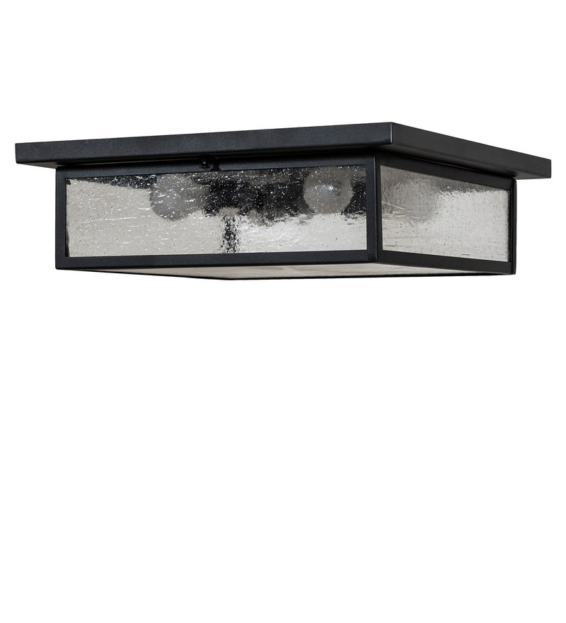Meyda Tiffany 253333 Four Light Flushmount, Textured Black