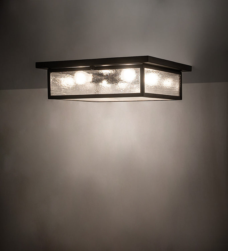 Meyda Tiffany 253333 Four Light Flushmount, Textured Black