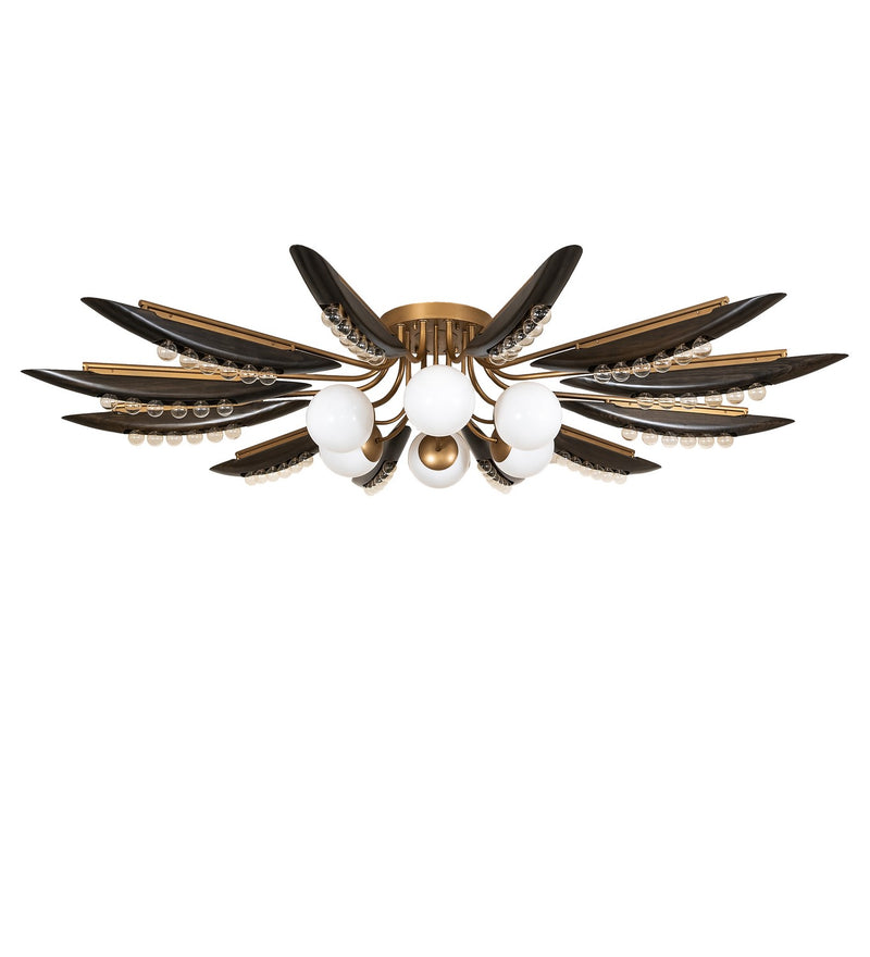 Meyda Tiffany 253404 LED Chandelier, Gold Metallic/Ebony Stain