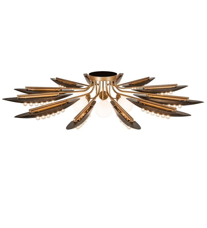 Meyda Tiffany 253404 LED Chandelier, Gold Metallic/Ebony Stain