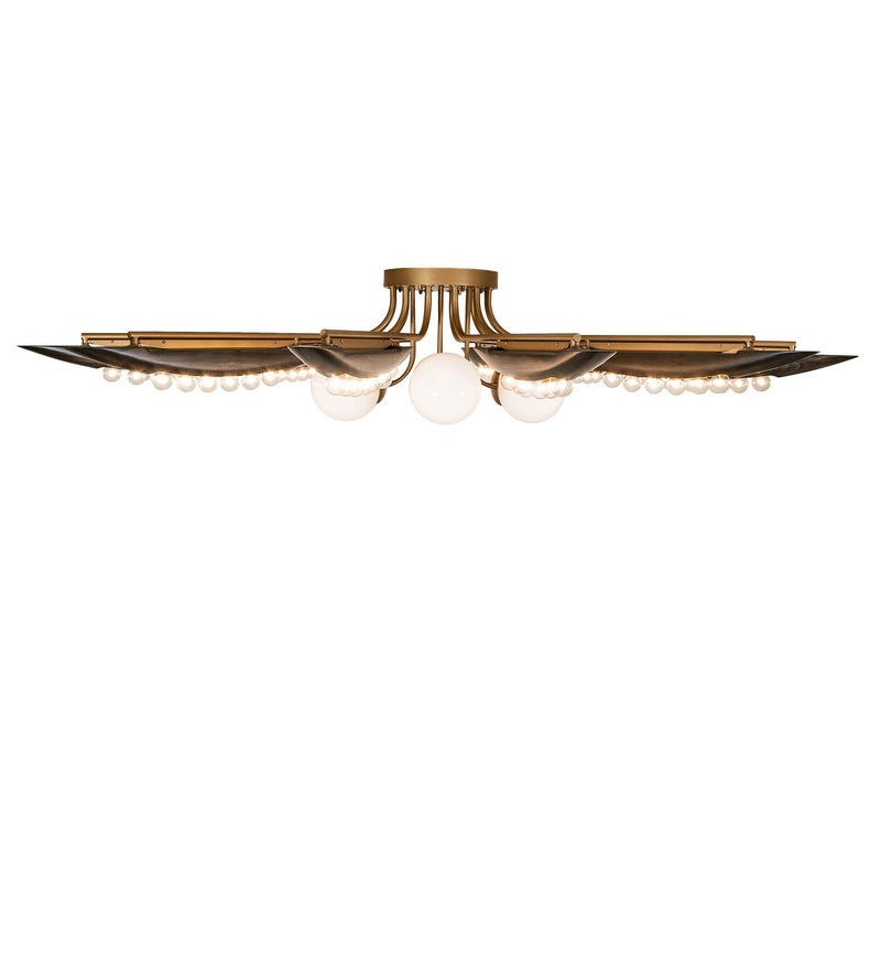 Meyda Tiffany 253404 LED Chandelier, Gold Metallic/Ebony Stain