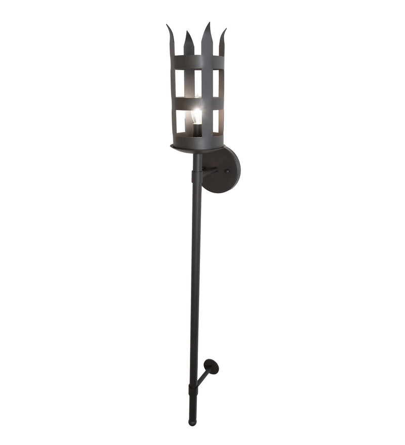 Meyda Tiffany 257289 One Light Wall Sconce, Wrought Iron