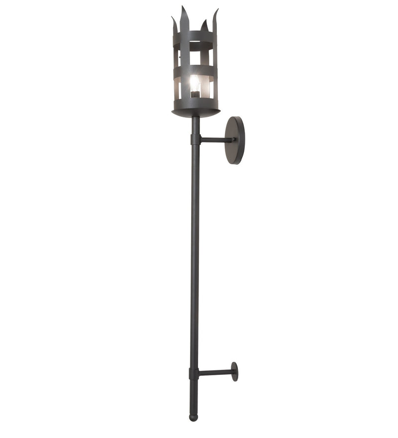 Meyda Tiffany 257289 One Light Wall Sconce, Wrought Iron