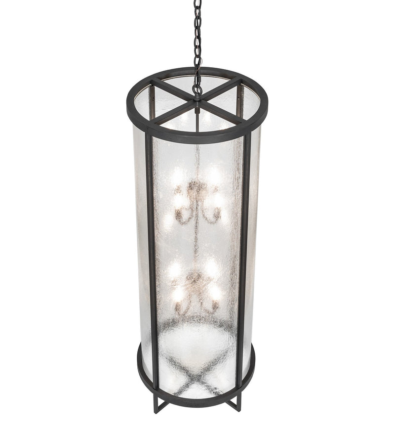 Meyda Tiffany 259668 Eight Light Pendant, Old Wrought Iron