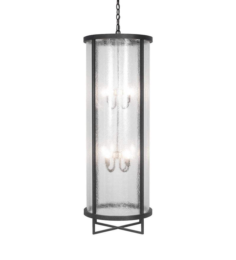 Meyda Tiffany 259668 Eight Light Pendant, Old Wrought Iron