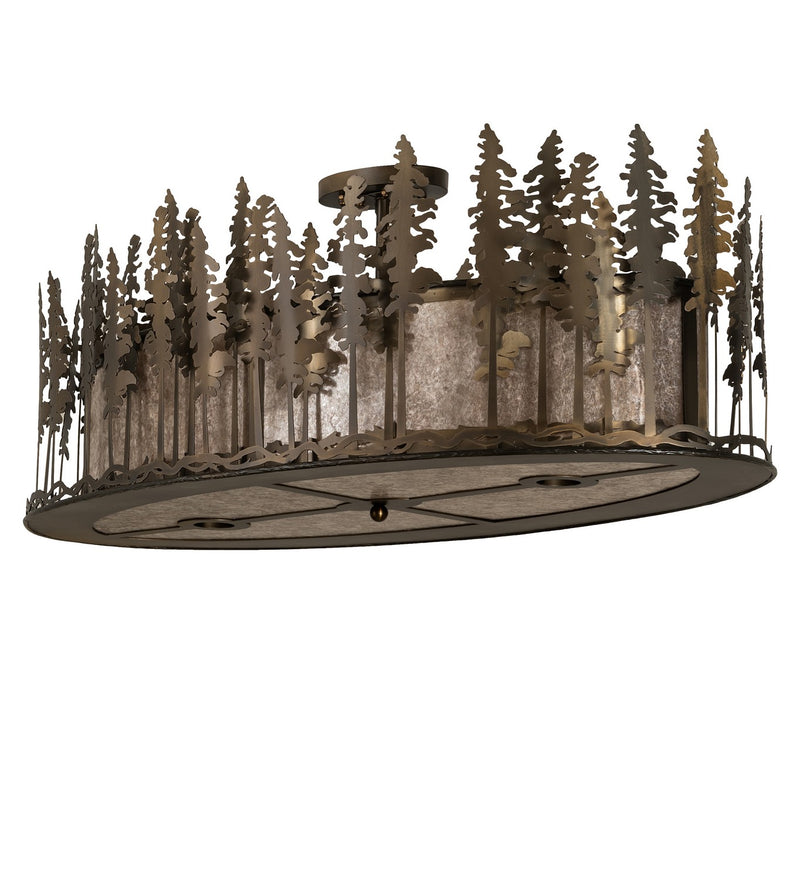 Meyda Tiffany 260023 Eight Light Flushmount, Antique Copper