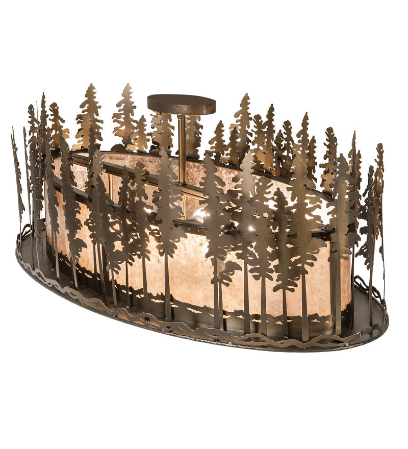 Meyda Tiffany 260023 Eight Light Flushmount, Antique Copper