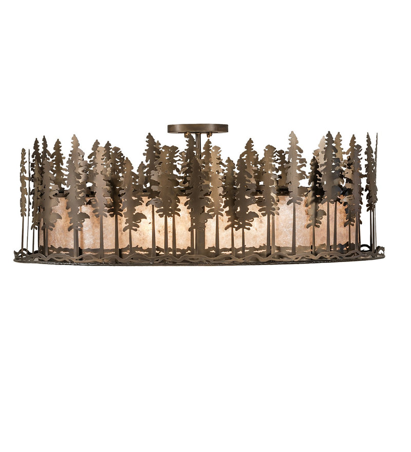 Meyda Tiffany 260023 Eight Light Flushmount, Antique Copper
