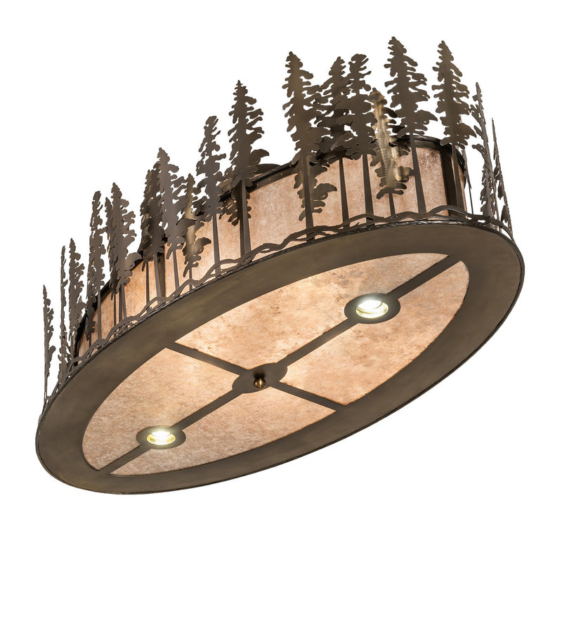 Meyda Tiffany 260023 Eight Light Flushmount, Antique Copper
