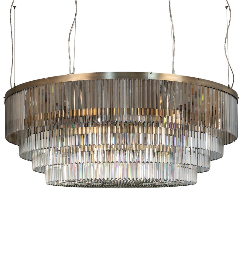 Meyda Tiffany 260041 LED Chandelier, Natural Brass