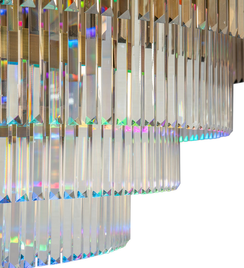 Meyda Tiffany 260041 LED Chandelier, Natural Brass