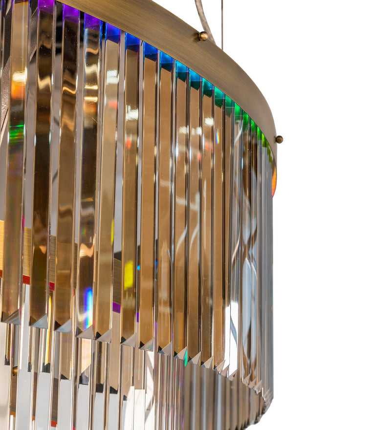 Meyda Tiffany 260041 LED Chandelier, Natural Brass