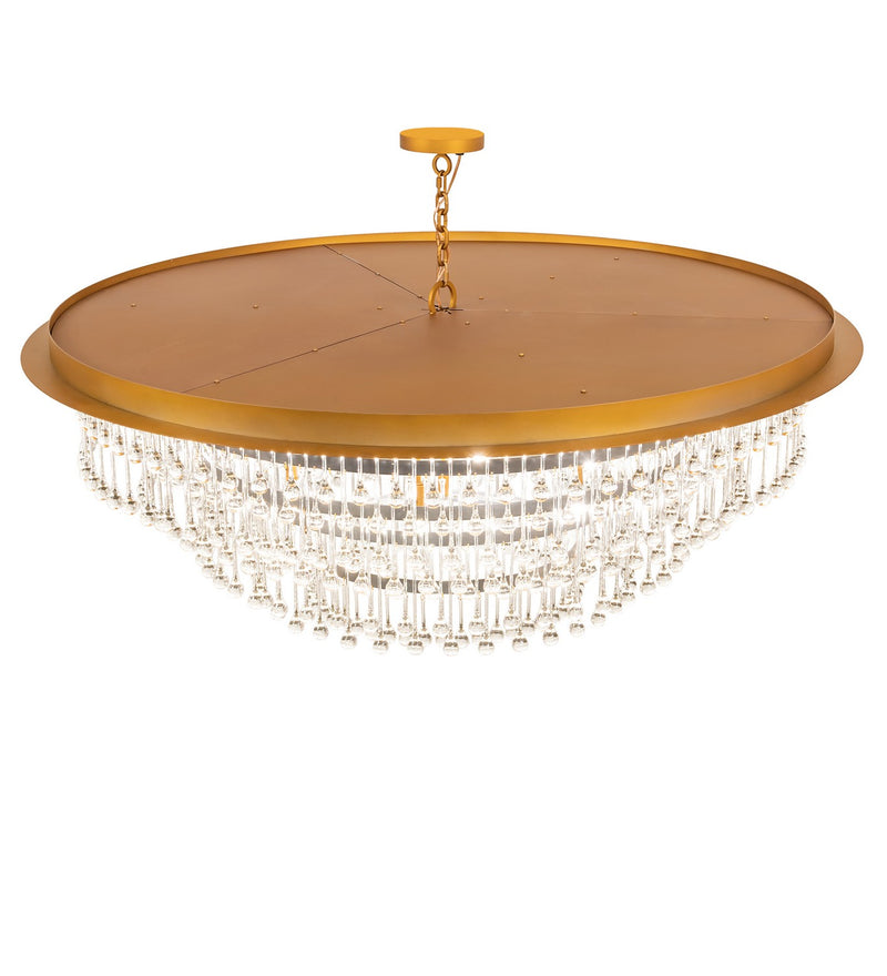 Meyda Tiffany 260056 LED Chandelier, Gold Matte Over Nickel & Sparkle Silver