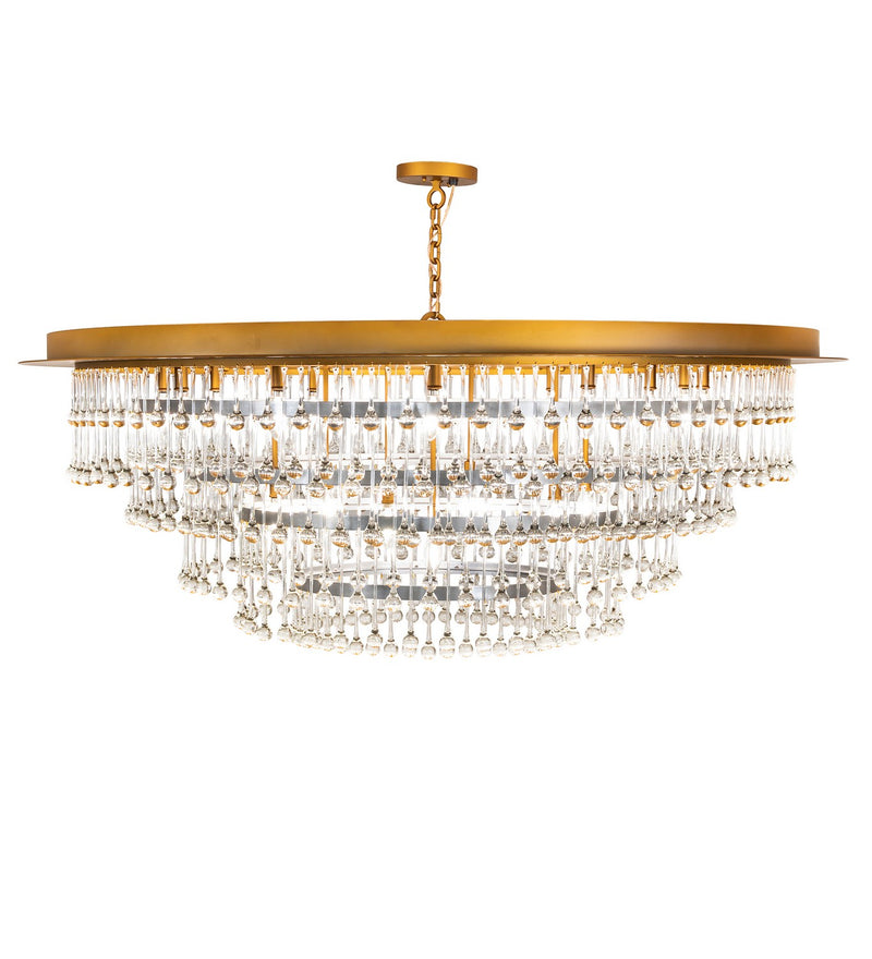 Meyda Tiffany 260056 LED Chandelier, Gold Matte Over Nickel & Sparkle Silver
