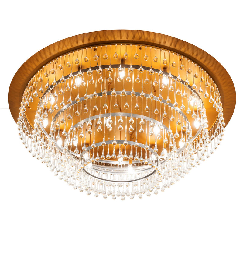 Meyda Tiffany 260056 LED Chandelier, Gold Matte Over Nickel & Sparkle Silver