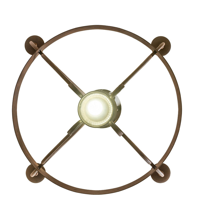 Meyda Tiffany 260990 Four Light Chandelier, Rustic Iron