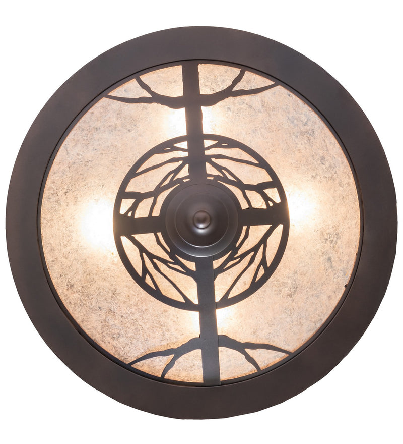 Meyda Tiffany 261316 Four Light Semi-Flushmount, Mahogany Bronze