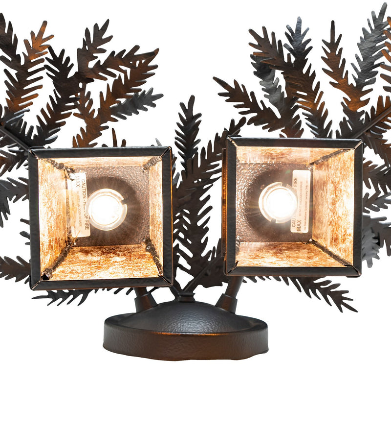 Meyda Tiffany 261860 Two Light Wall Sconce, Black Satin Wrought Iron