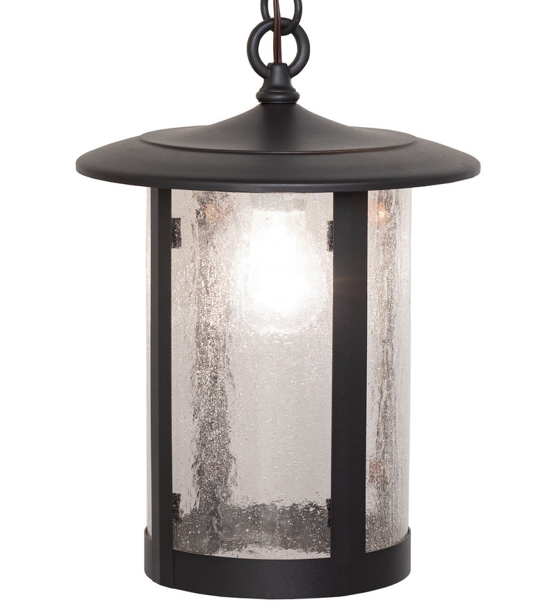 Meyda Tiffany 261875 One Light Pendant, Wrought Iron