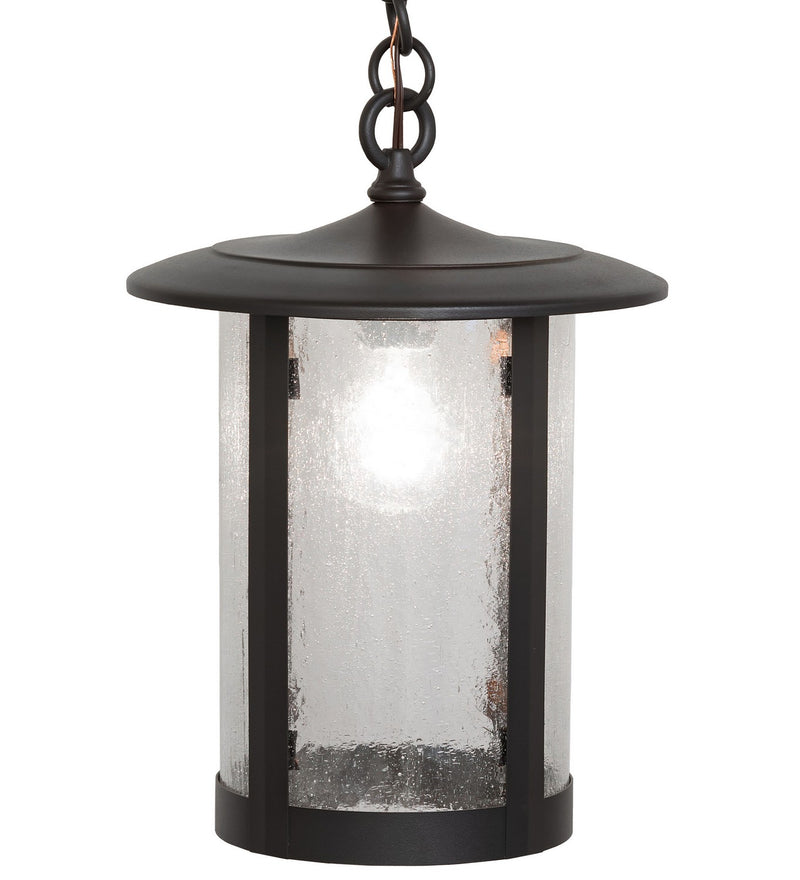 Meyda Tiffany 261875 One Light Pendant, Wrought Iron