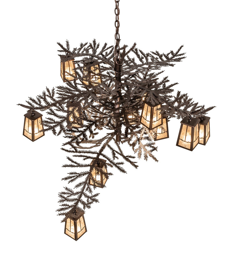 Meyda Tiffany 262112 12 Light Chandelier, Mahogany Bronze