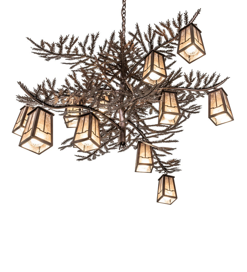Meyda Tiffany 262112 12 Light Chandelier, Mahogany Bronze
