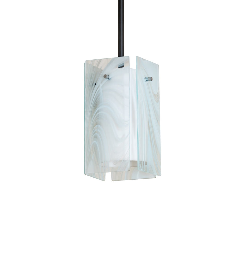 Meyda Tiffany 262628 One Light Pendant, Solar Black/ Extreme Chrome