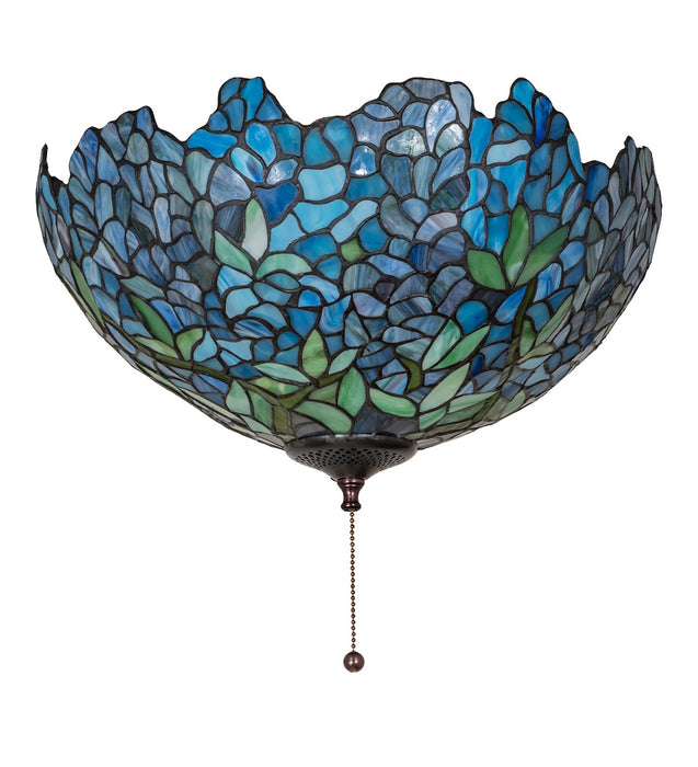 Meyda Tiffany 263354 Three Light Fan Light Fixture, Mahogany Bronze