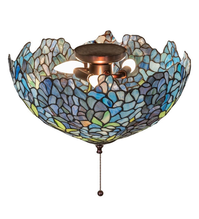 Meyda Tiffany 263354 Three Light Fan Light Fixture, Mahogany Bronze