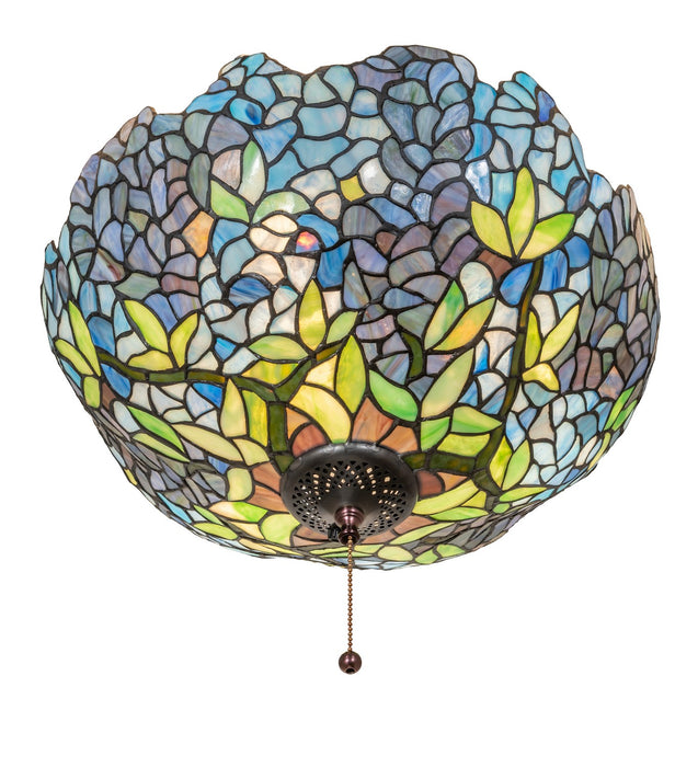 Meyda Tiffany 263354 Three Light Fan Light Fixture, Mahogany Bronze