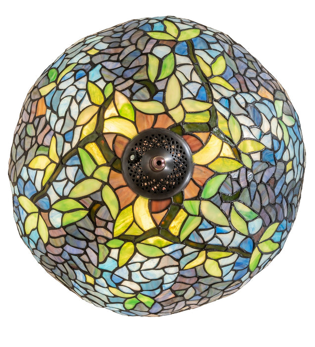 Meyda Tiffany 263354 Three Light Fan Light Fixture, Mahogany Bronze