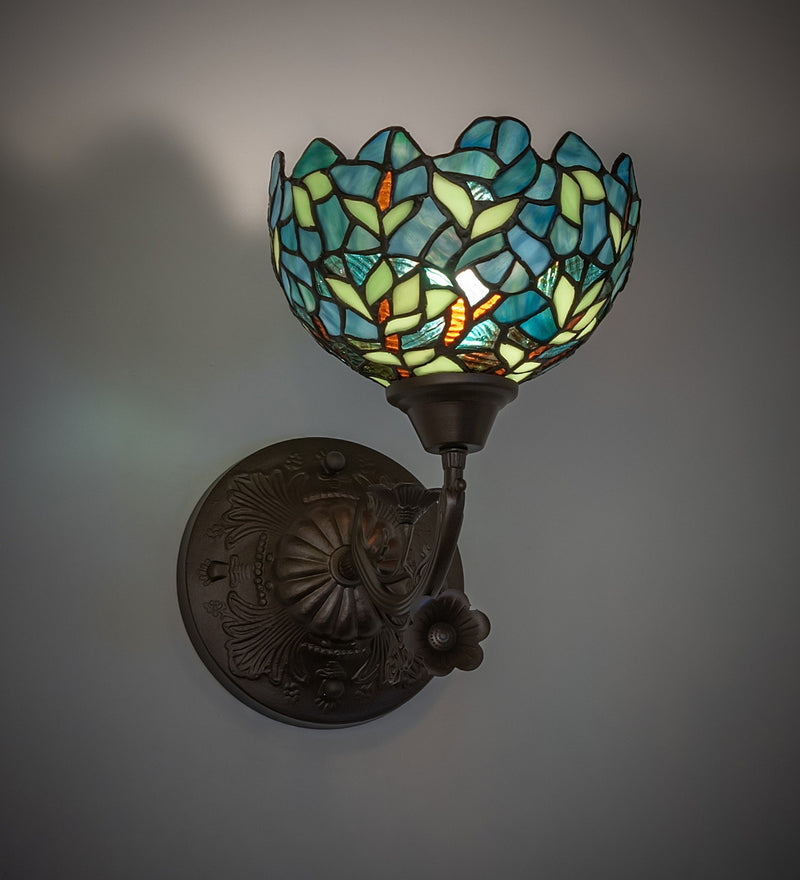 Meyda Tiffany 263355 One Light Wall Sconce, Mahogany Bronze