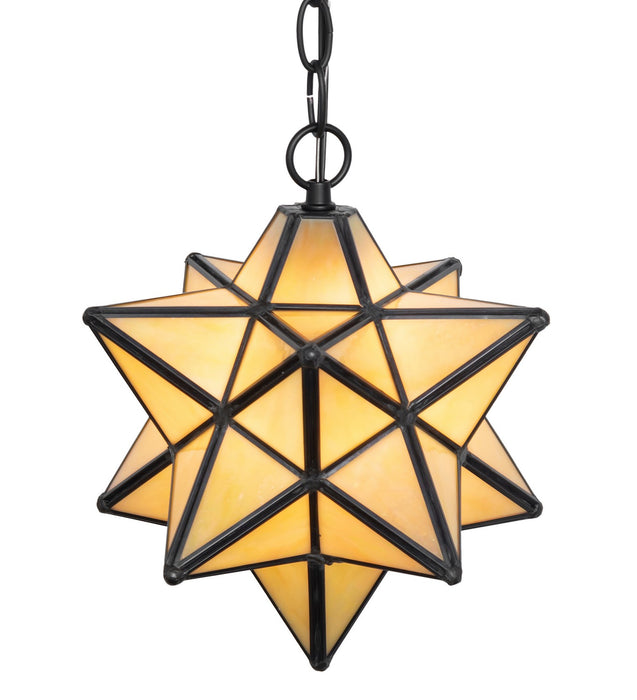 Meyda Tiffany 263550 One Light Pendant, Solar Black