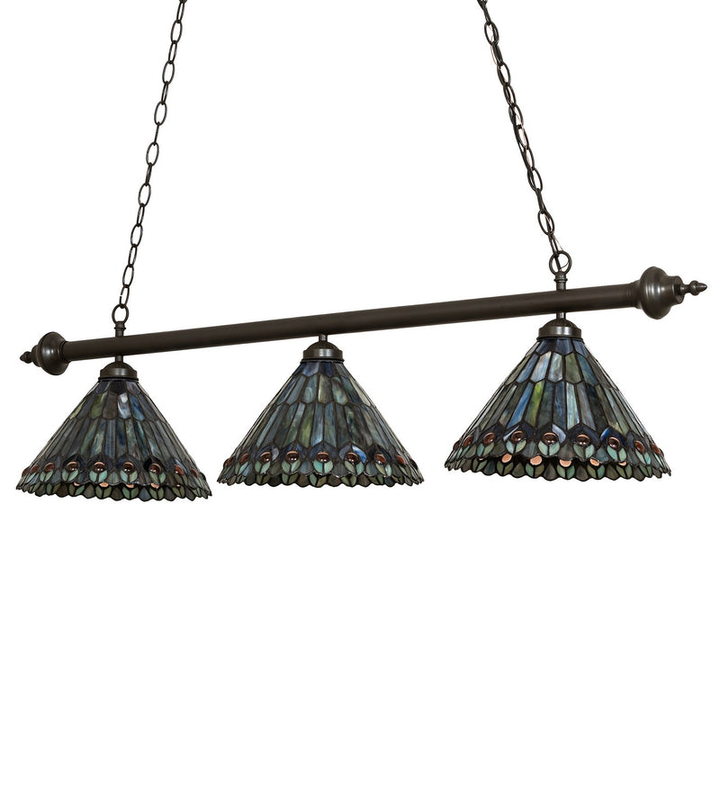 Meyda Tiffany 263642 Three Light Island Pendant, Mahogany Bronze