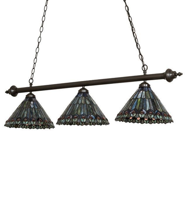 Meyda Tiffany 263642 Three Light Island Pendant, Mahogany Bronze