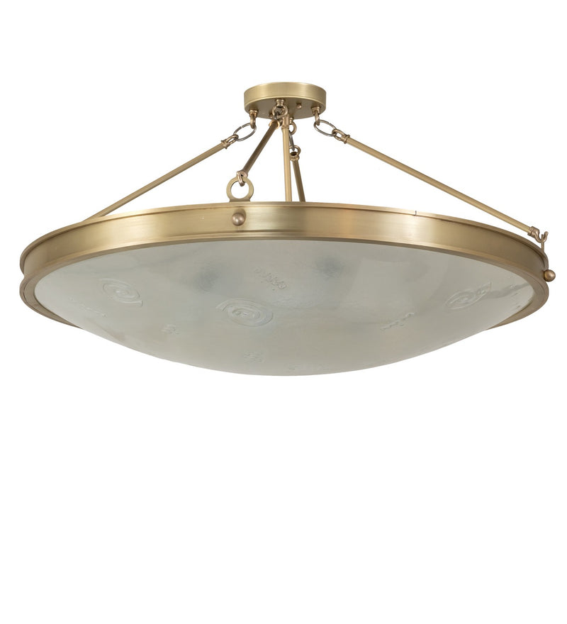 Meyda Tiffany 264383 Six Light Semi-Flushmount, Brushed Brass