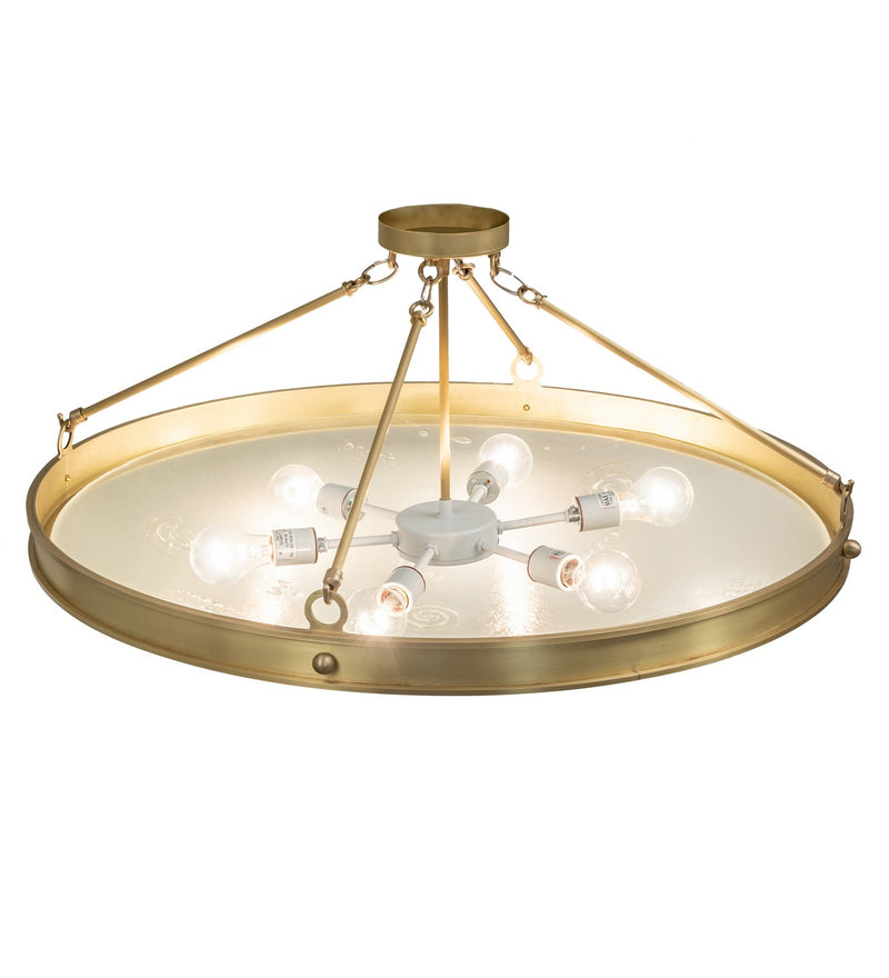 Meyda Tiffany 264383 Six Light Semi-Flushmount, Brushed Brass