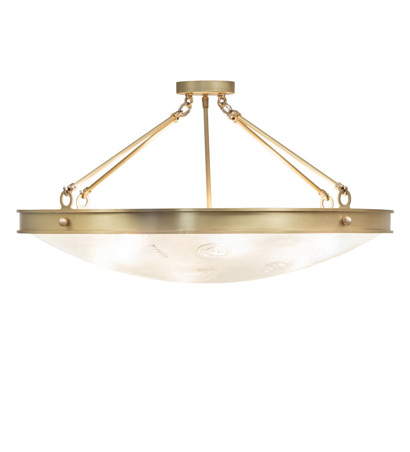 Meyda Tiffany 264383 Six Light Semi-Flushmount, Brushed Brass